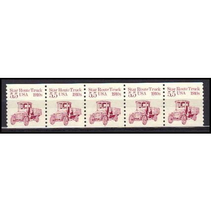 2125 5.5c Star Route Truck Very Fine MNH Dry Gum PNC 1/5 X0427