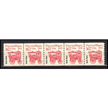 2261 16.7c Popcorn Wagon Very Fine MNH Dry Gum PNC 1/5 X3306