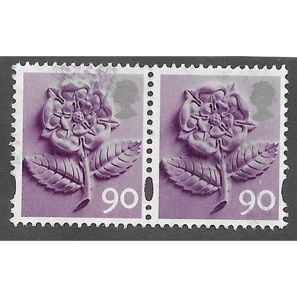 ENGLAND PAIR OF '90P' TUDOR ROSE ' (EN20) FINE USED (EBID76-244)