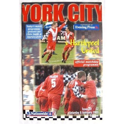 2003 programme York City v. Hartlepool United