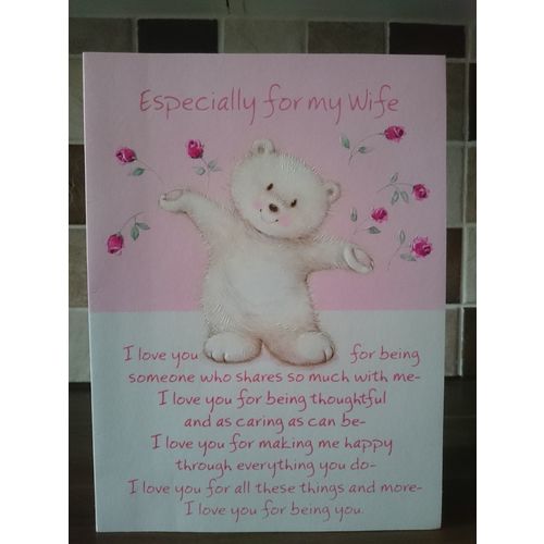 Large Valentines Card - Especially For My Wife - 03