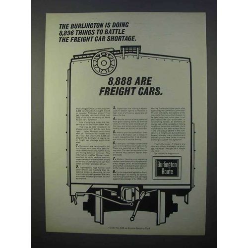 1966 Burlington Route Railroad Ad - Car Shortage