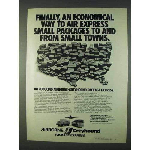 1978 Airborne/Greyhound Package Express Ad - Economical