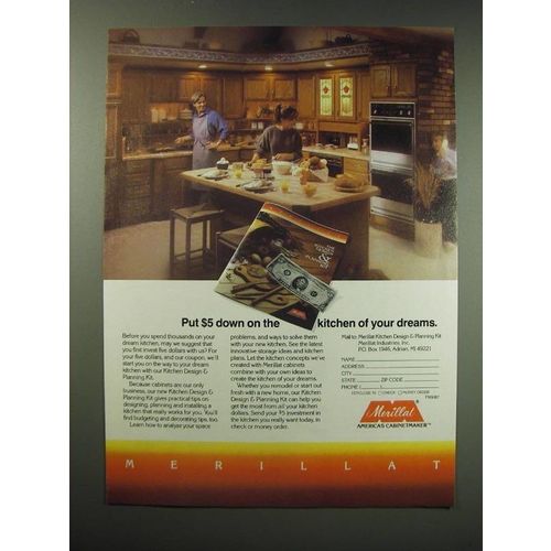1987 Merillat Cabinets Ad - Put $5 down on the kitchen of your dreams