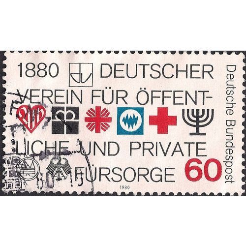 GERMANY, Public and Private Welfare, white 1980, 60 Pf