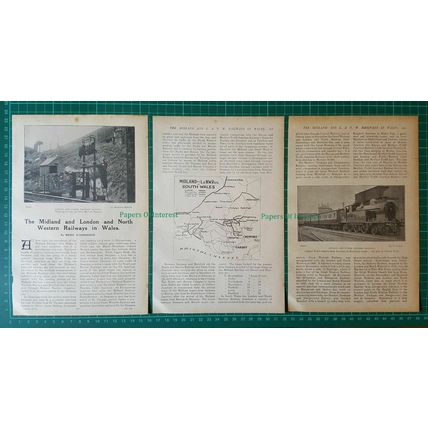 (6668) The Midland London North Western Railways In Wales - 1917 Article