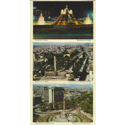 Vintage Mexico DF City of Palaces Picture Postcard Folder