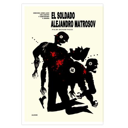 Movie Poster for Soviet film.Soldier MATROSOV.Fallen German.Home Art design