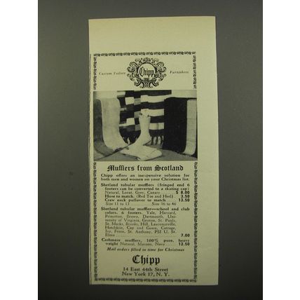 1950 Chipp Mufflers Ad - Mufflers from Scotland