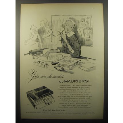 1950 Du Maurier Cigarettes Advertisement