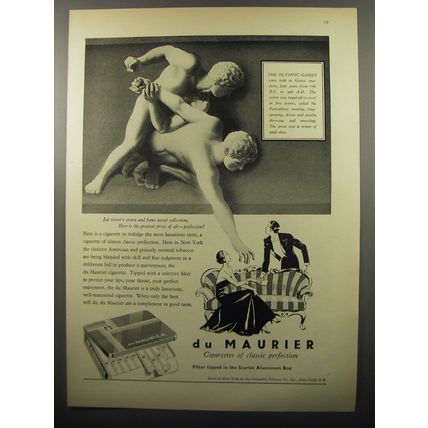1950 Du Maurier Cigarettes Ad - The Olympic Games