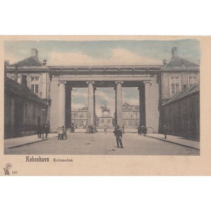 Kobenhavn Kolonade Angry Man Street Cart Denmark Old Postcard