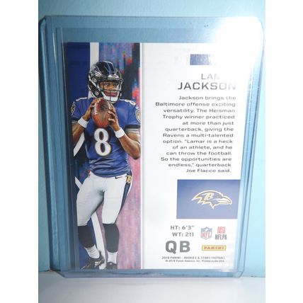 2018 Panini Rookies & Stars LAMAR JACKSON (Ravens) Rookie Card #112