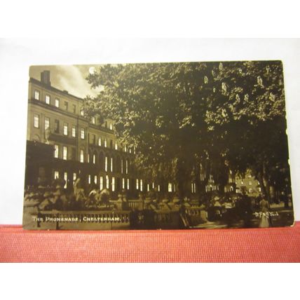 PROMENADE AT NIGHT, CHELTENHAM, GLOUCESTERSHIRE used antique postcard =