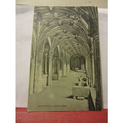 EAST CLOISTER, LACOCK ABBEY, CHIPPENHAM, WILTSHIRE. unused postcard E C Hunt =
