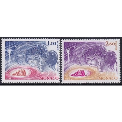 Monaco 1980 SG 1464-5 UMM - Christmas (E-229 (2))