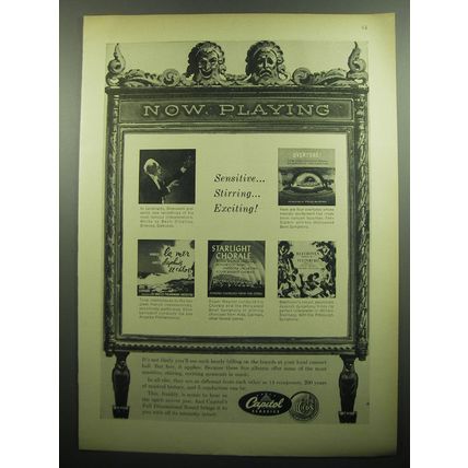 1957 Capitol Records Advertisement - Sensitive.. Stirring.. Exciting