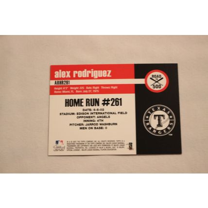 Alex Rodriguez 2007 Topps ROAD TO 500 ARHR261 Home Run #261