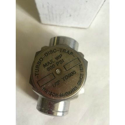 NEW Watson McDaniel TD600,1/2" TD-600 Thermodynamic Steam Trap -TurbO DISK,SS