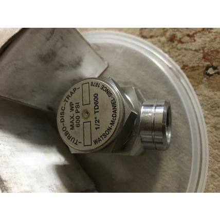 NEW Watson McDaniel TD600,1/2" TD-600 Thermodynamic Steam Trap -TurbO DISK,SS