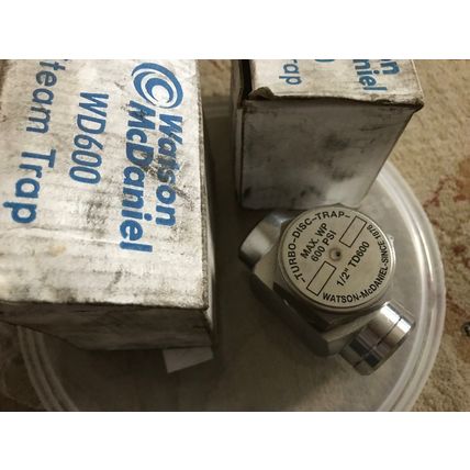 NEW Watson McDaniel TD600,1/2" TD-600 Thermodynamic Steam Trap -TurbO DISK,SS