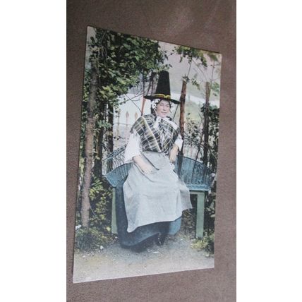1904 Woodbury Series Postcard -Young Welsh Lady in Traditional Costume - Wales