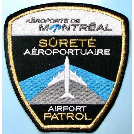 Airport Security Patrol, Montreal, Canada. 4.5"X4,5". PP71.