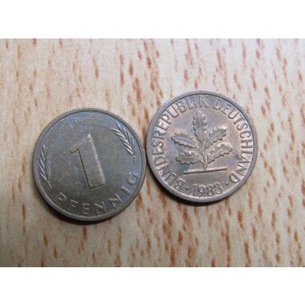 1983d 1 Pfennig Germany Coin