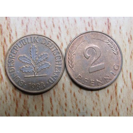 1983f 2 Pfennig Germany Coin