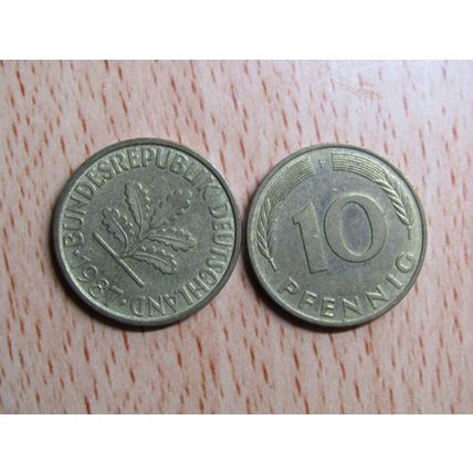 1987f 10 Pfennig Germany Coin
