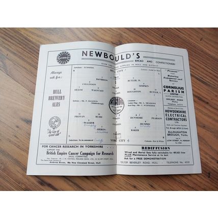 1965/66 Hull City vs York City - Division 3 **FREE P&P**