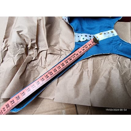Cat Harness. Handmade , pretty satin Star fabric, NEW ~ See Scans