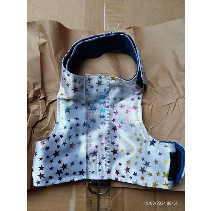 Cat Harness. Handmade , pretty satin Star fabric, NEW ~ See Scans