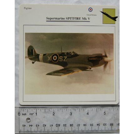 Supermarine Spitfire Mk V - GB - Fighter - Collectors Club Card
