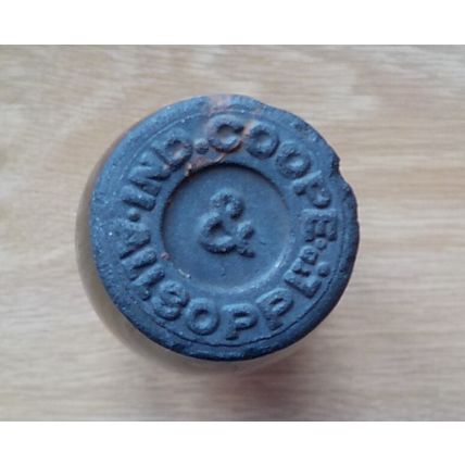 VINTAGE IND COOPE ALLSOPP LTD BOTTLE, SCREW IN STOPPER & GARTONS HP SAUCE BOTTLE