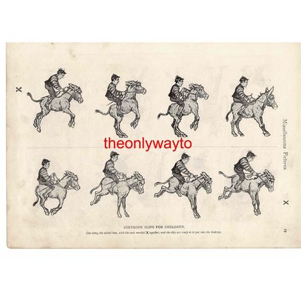 Zoetrope Slips For Children (Jockey), Book Illustration (Print), 1893