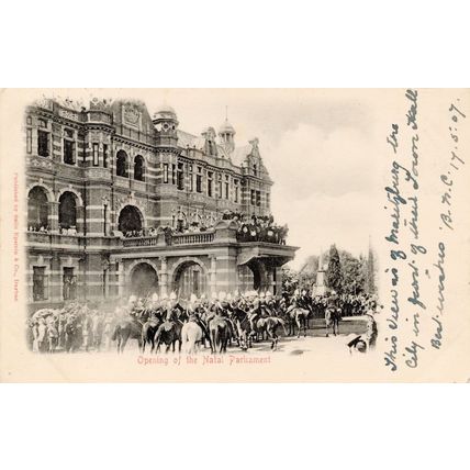 Opening Of The Natal Parliament South Africa Old Postcard