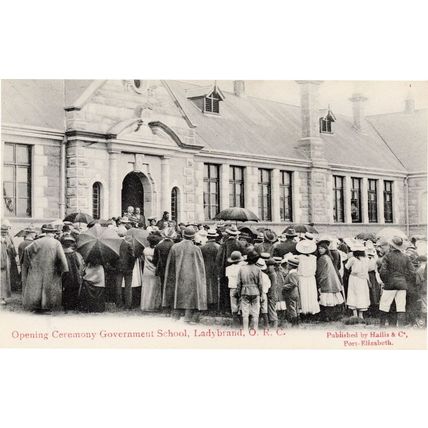 Opening Ceremony Of Government School Ladybrand South Africa Old Postcard