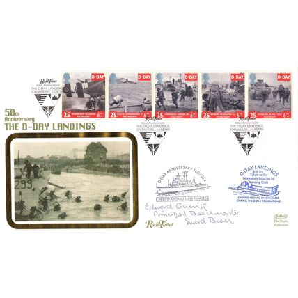 Edward Gueritz D-Day Landings WW2 BBC Hand Signed FDC