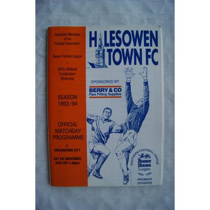 1993 programme Halesowen Town v. Chelmsford City