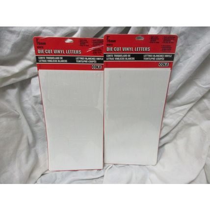 Cole Mailbox Stickers Die Cut Vinyl Numbers, 3" White 2 Pack