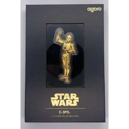 1 Oz Silver Collectible 2025 Niue Star Wars C-3PO Driod Gold Gilded 2000 Minted