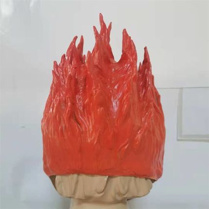 Ghost Rider Flaming Skull Latex Mask Fire Flame Handmade Lifelike Realistic Comi