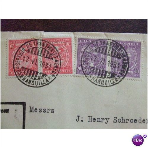 Colombia 1931 SCADTA Air Mail First Flight Cachet NY
