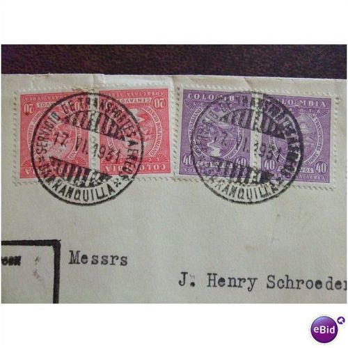 Colombia 1931 SCADTA Air Mail First Flight Cachet NY