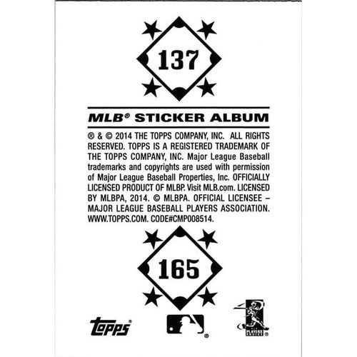 2014 Topps MLB Sticker Collection - #137 / 165 - Orioles / Nationals