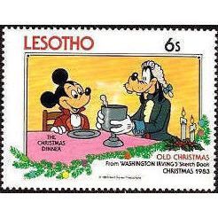 Lesotho QEII 1983 Xmas Disney 6s Goofy Mickey Mouse Mounted Mint MM SG 559 stamp