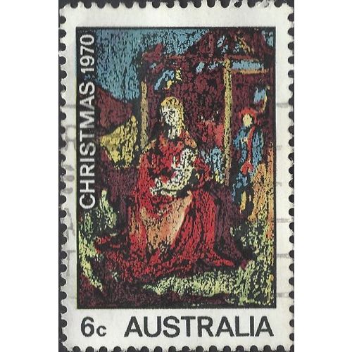 AUSTRALIA, CHRISTMAS, Madonna, William Beasley, red-brown 1970, 6c, #2
