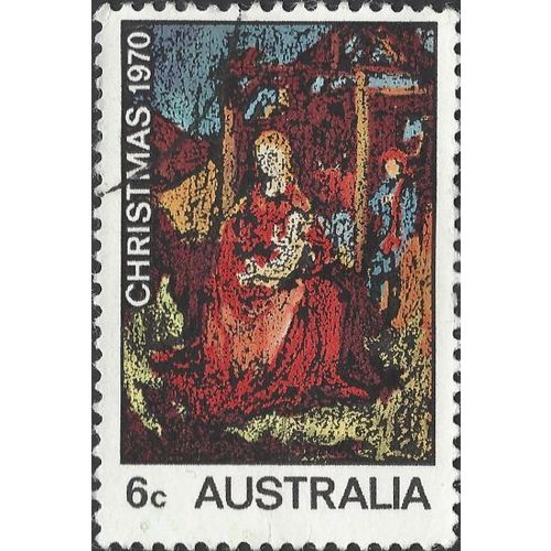 AUSTRALIA, CHRISTMAS, Madonna, William Beasley, red-brown 1970, 6c, #3