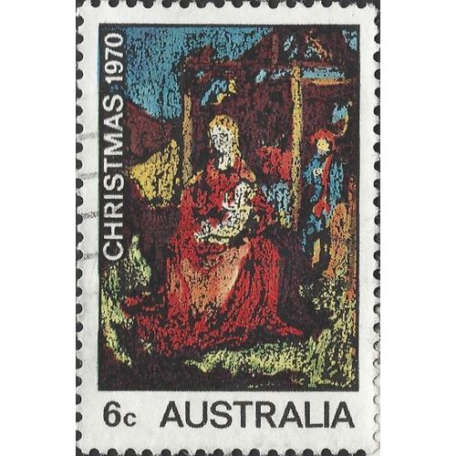 AUSTRALIA, CHRISTMAS, Madonna, William Beasley, red-brown 1970, 6c, #4
